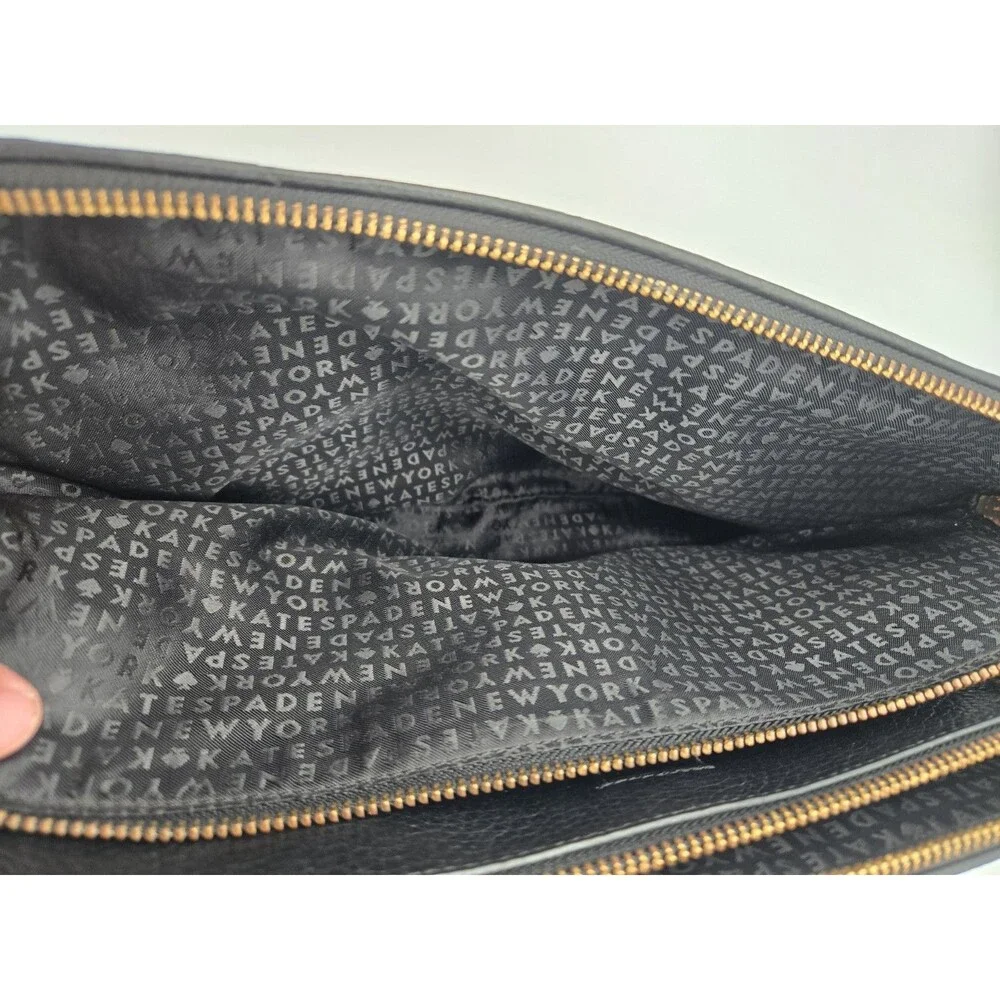 Kate Spade Kalen Chester Street Black Leather Satchel Crossbody Bag WKRU4074